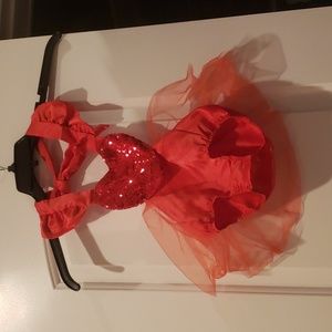 Little baby girl's valentine's outfit 3 to 6 months